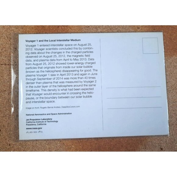 NASA Voyager 1 & 2 Bookmark and Postcard 2 Piece Set - Picture 4 of 4